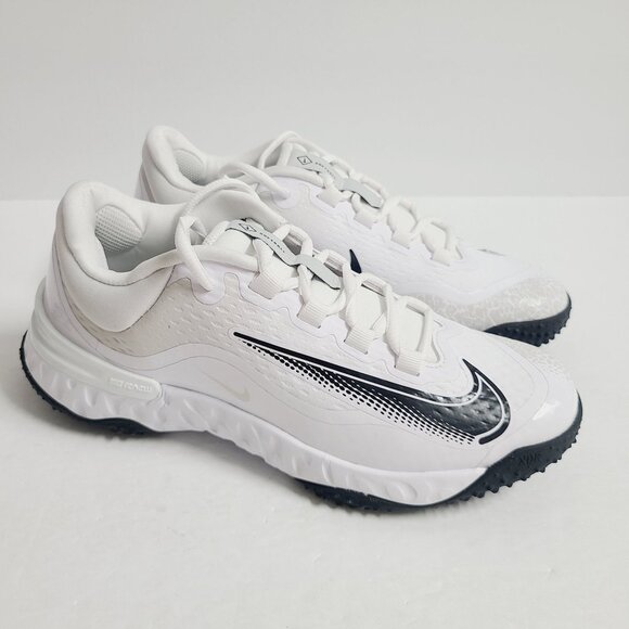 NEW Nike Womens Alpha Huarache Elite 4 Turf Softball Shoes FD2746-100 Size 8 #1 - Picture 3 of 9